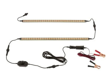2 Bar Led Campng Light Kit 12V - Or 240V Orng/Wht Illum Mag/Clp